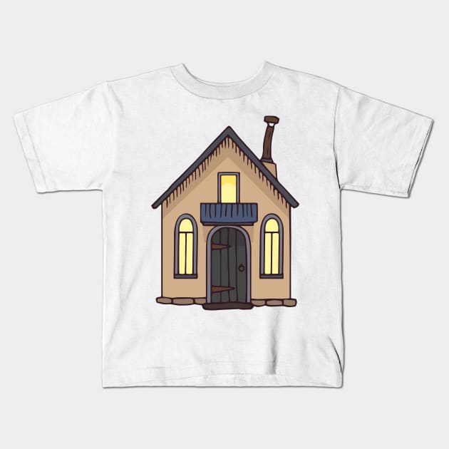 Beige House Kids T-Shirt by deepfuze